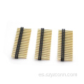 fila dual del conector del jefe del Pin de 1.27m m recta